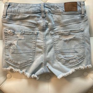 American Eagle High Rise Shortie Jean Shorts